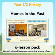 PlanBee KS1 Homes in the Past History Lesson Pack by PlanBee