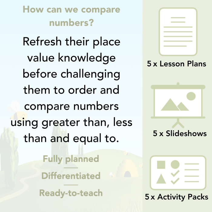 PlanBee Comparing Numbers Year 2 Place Value Maths by PlanBee