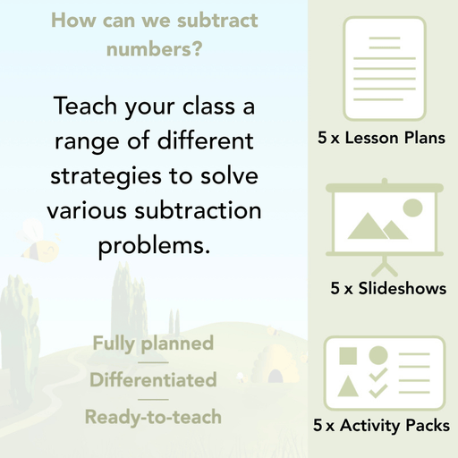 PlanBee How Can We Subtract Numbers? Maths scheme of work for Year 2