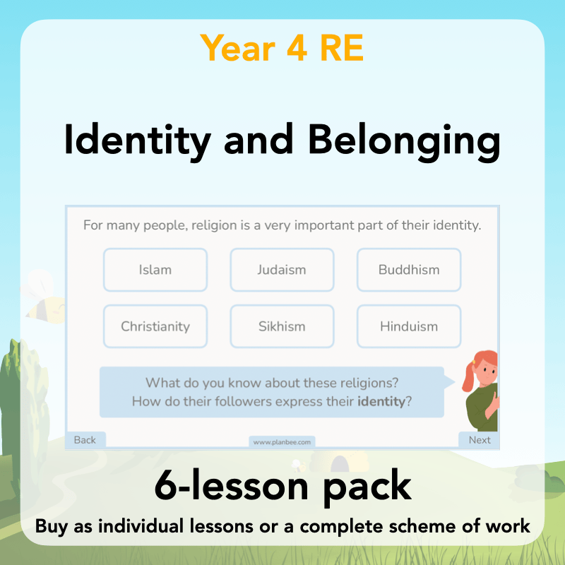 PlanBee Identity and Belonging Year 4 KS2 RE Lesson Pack by PlanBee