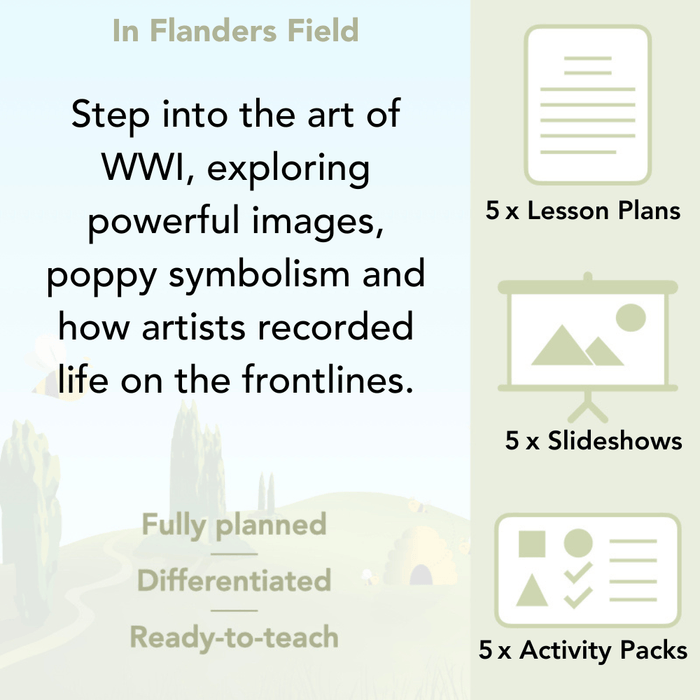 PlanBee In Flanders Fields WW1 Art Lessons for KS2 by PlanBee