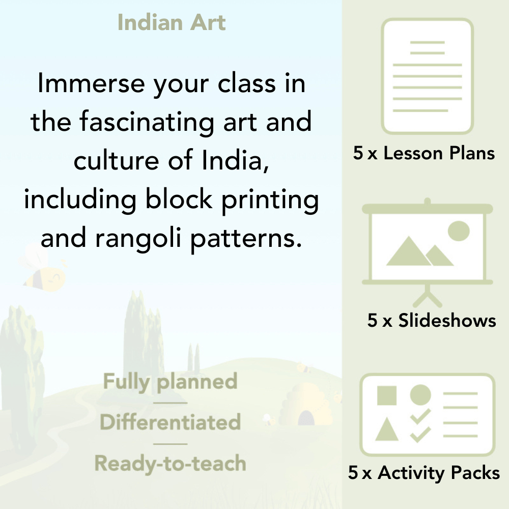 PlanBee Indian Art KS2 Lesson Planning Packs for Year 3/4 by PlanBee