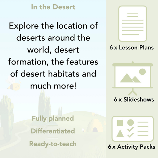 PlanBee In the Desert KS2 Geography Lesson Pack