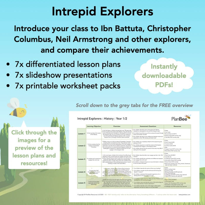 PlanBee Intrepid Explorers | KS1 History Lesson Pack by PlanBee