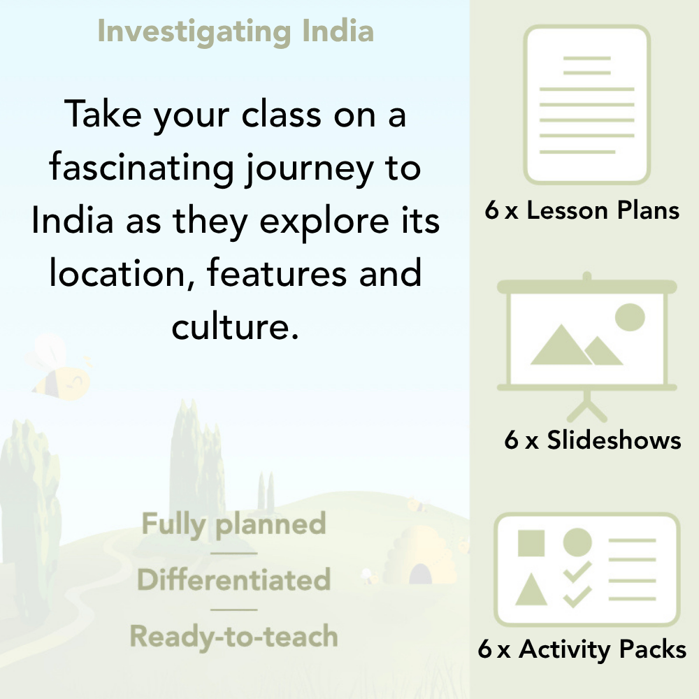 PlanBee Investigating India KS2 Geography scheme for Year 3 & Year 4