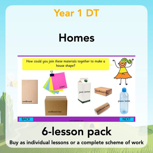 PlanBee Houses and Homes Year 1 DT Lesson Pack by PlanBee