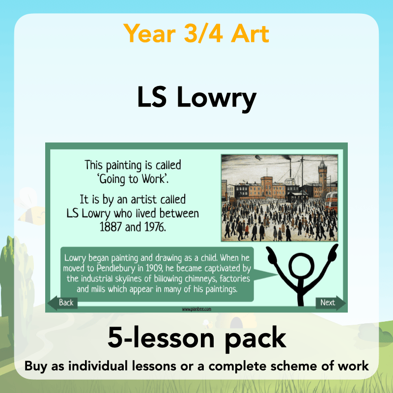 PlanBee LS Lowry KS2 - Year 3/4 Art Planning by PlanBee
