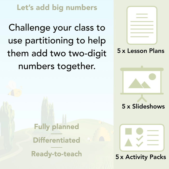 PlanBee Let's Add Big Numbers: Year 2 Maths scheme of work KS1