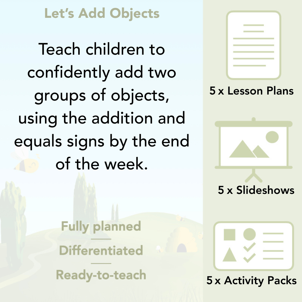 PlanBee Year 1 Addition to 20 Adding Objects Maths by PlanBee