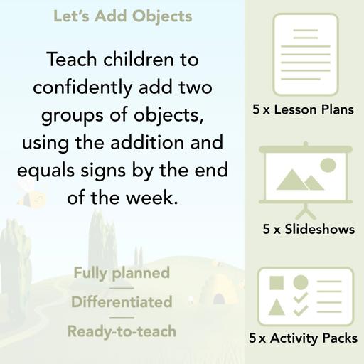 PlanBee Year 1 Addition to 20 Adding Objects Maths by PlanBee