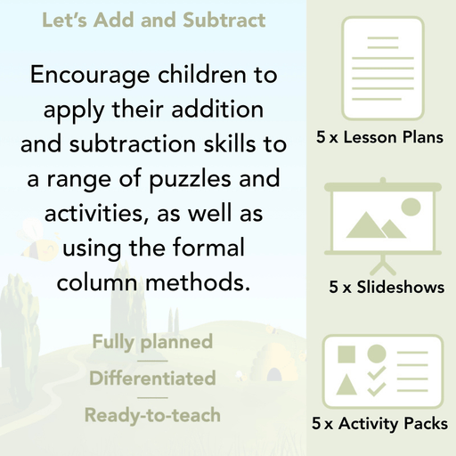 PlanBee Let's Add and Subtract Year 3 Maths Lessons by PlanBee
