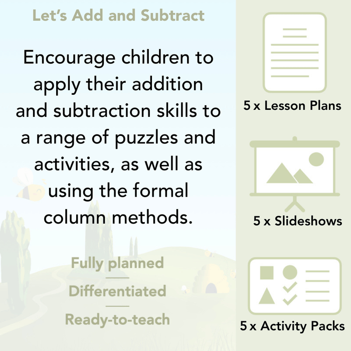 PlanBee Let's Add and Subtract Year 3 Maths Lessons by PlanBee