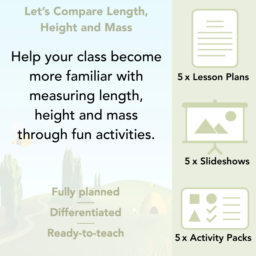 PlanBee Let's compare length, height and mass KS1 Maths by PlanBee