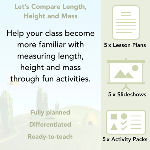 PlanBee Let's compare length, height and mass KS1 Maths by PlanBee