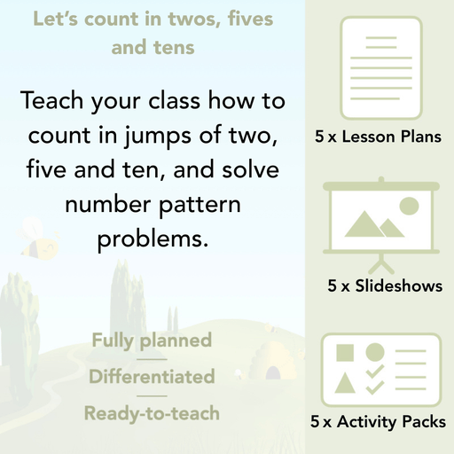 PlanBee Let’s count in twos, fives and tens - KS1 Year 1 Maths