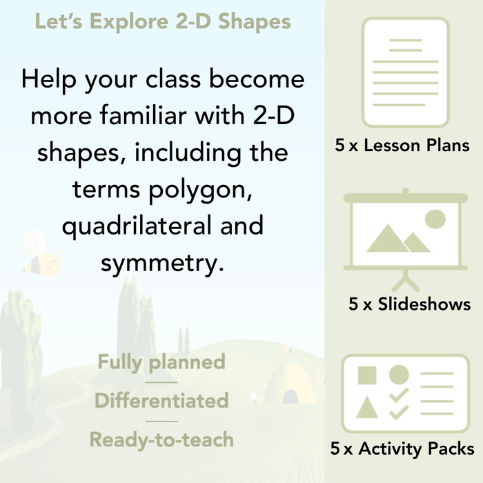 PlanBee Properties of 2D Shapes Year 2 Maths Lessons by PlanBee