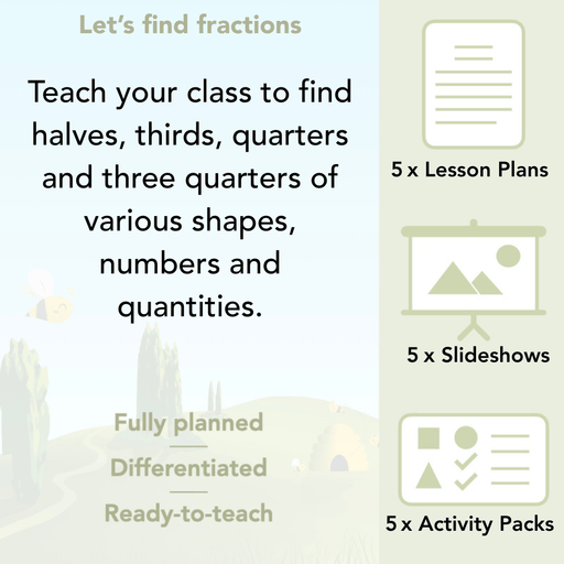 PlanBee Let's Find Fractions Year 2 Maths Lesson by PlanBee
