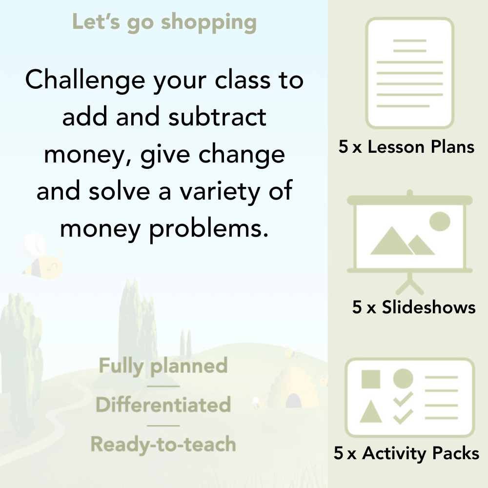 PlanBee Let's Go Shopping Year 2 Money Maths Activities by PlanBee