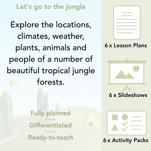 PlanBee Tropical Jungle Activities for KS1 Geography by PlanBee