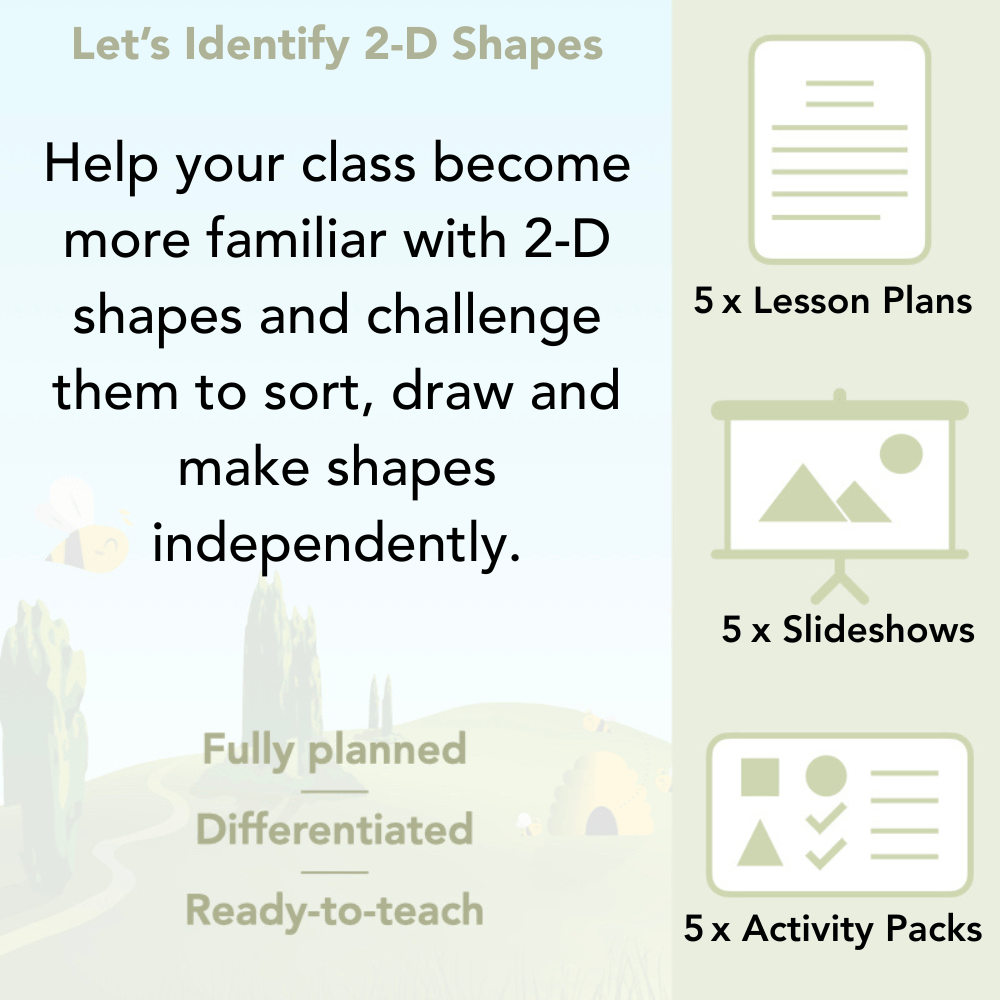 PlanBee 2D Shapes Year 1 Maths Lesson Pack by PlanBee