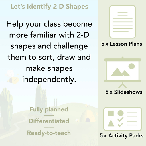PlanBee 2D Shapes Year 1 Maths Lesson Pack by PlanBee