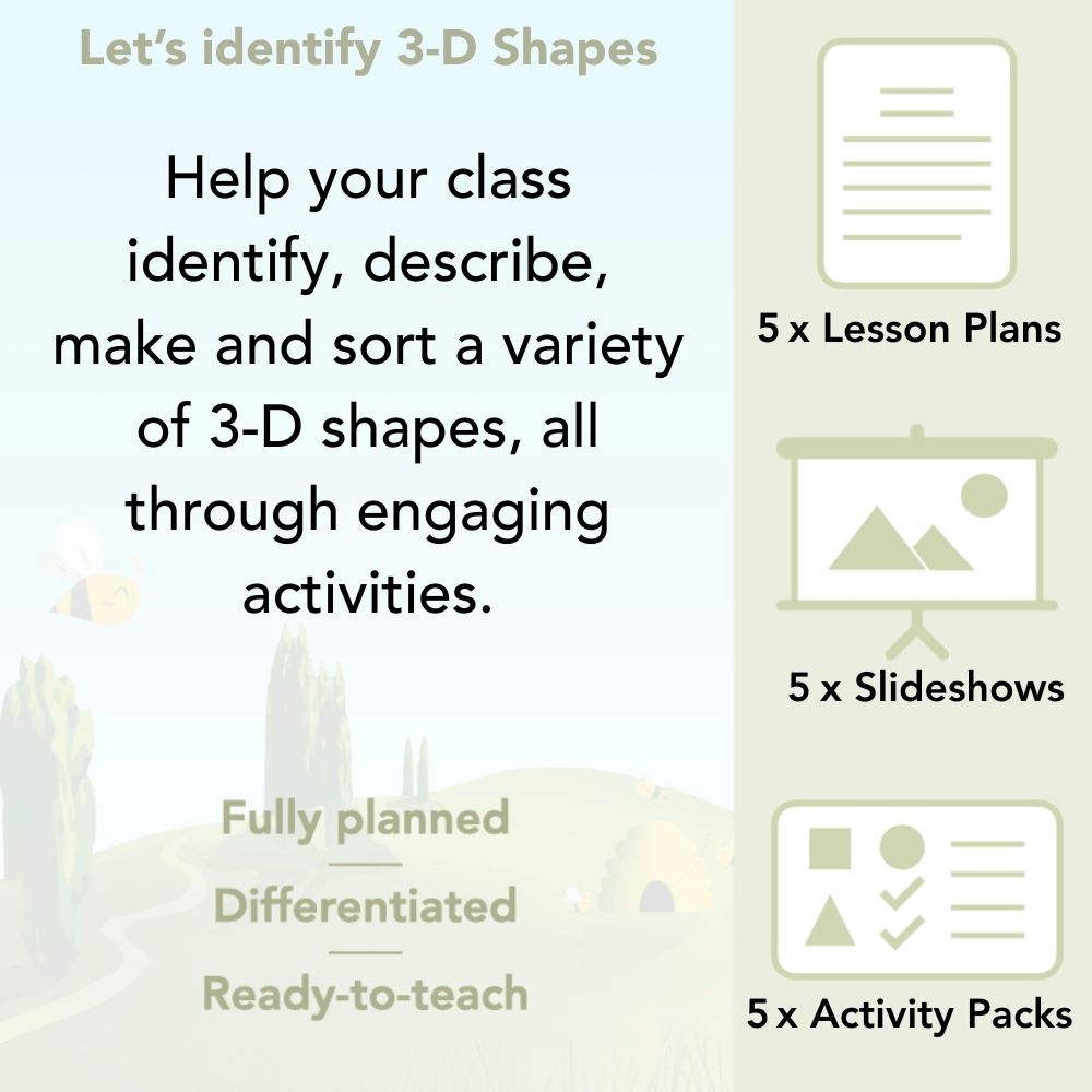 PlanBee Names of 3D shapes Year 1 Shape Lessons | PlanBee