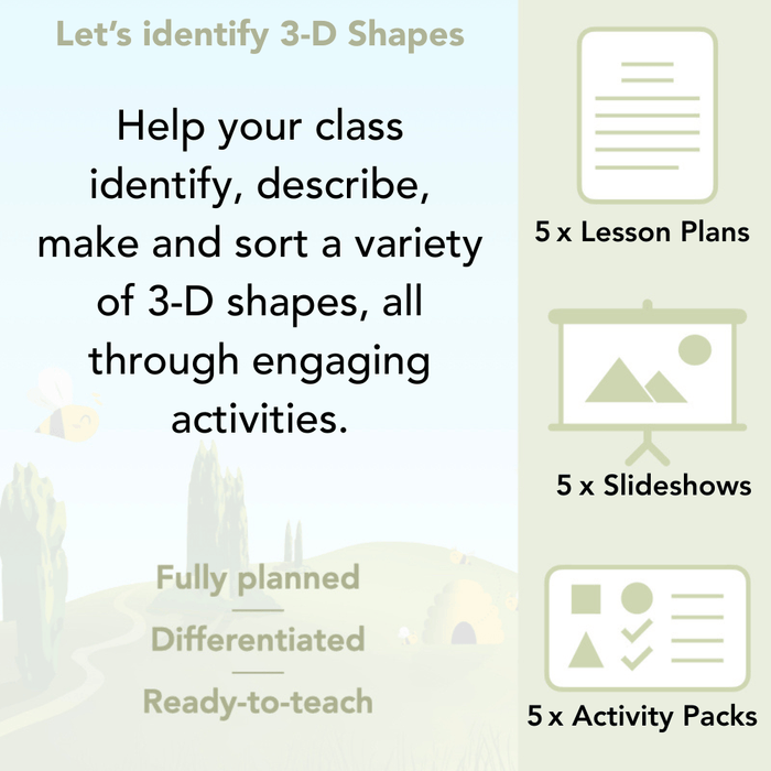 PlanBee Names of 3D shapes Year 1 Shape Lessons | PlanBee