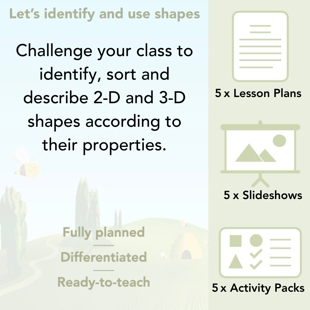 PlanBee Identify Properties of Shapes Year 1 Maths by PlanBee