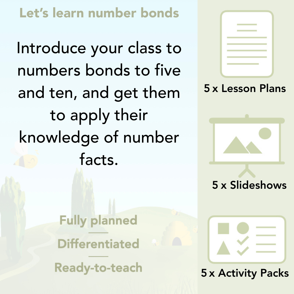 PlanBee Let’s learn number bonds - KS1 complete planning