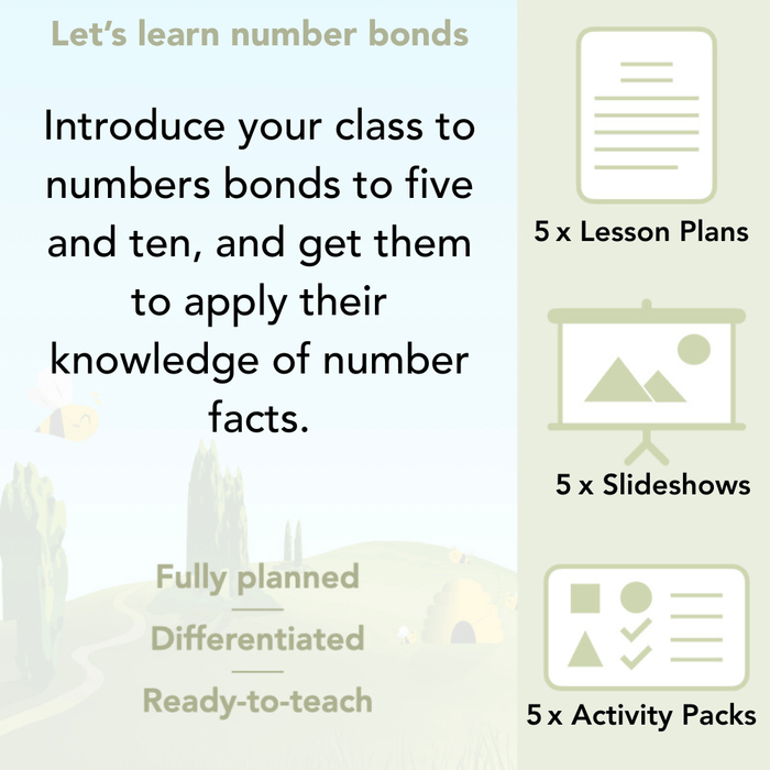 PlanBee Let’s learn number bonds - KS1 complete planning