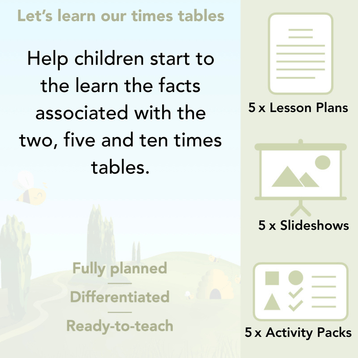 PlanBee Learn Times Tables Year 2 Multiplication Pack by PlanBee