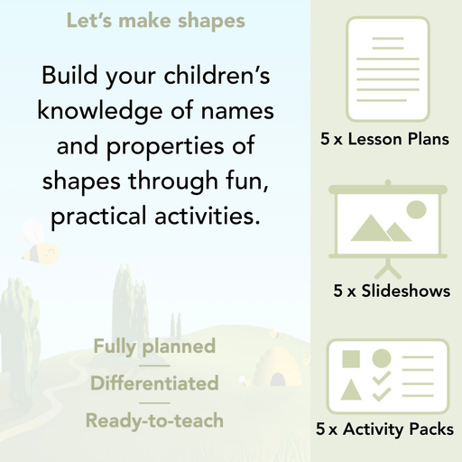 PlanBee Year 1 Shapes 2D and 3D Maths Lessons by PlanBee