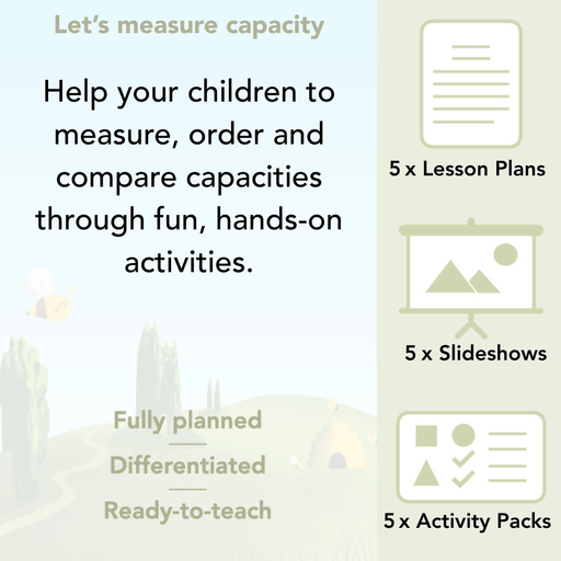 PlanBee Let's measure capacity - Year 2 Maths planning and resources