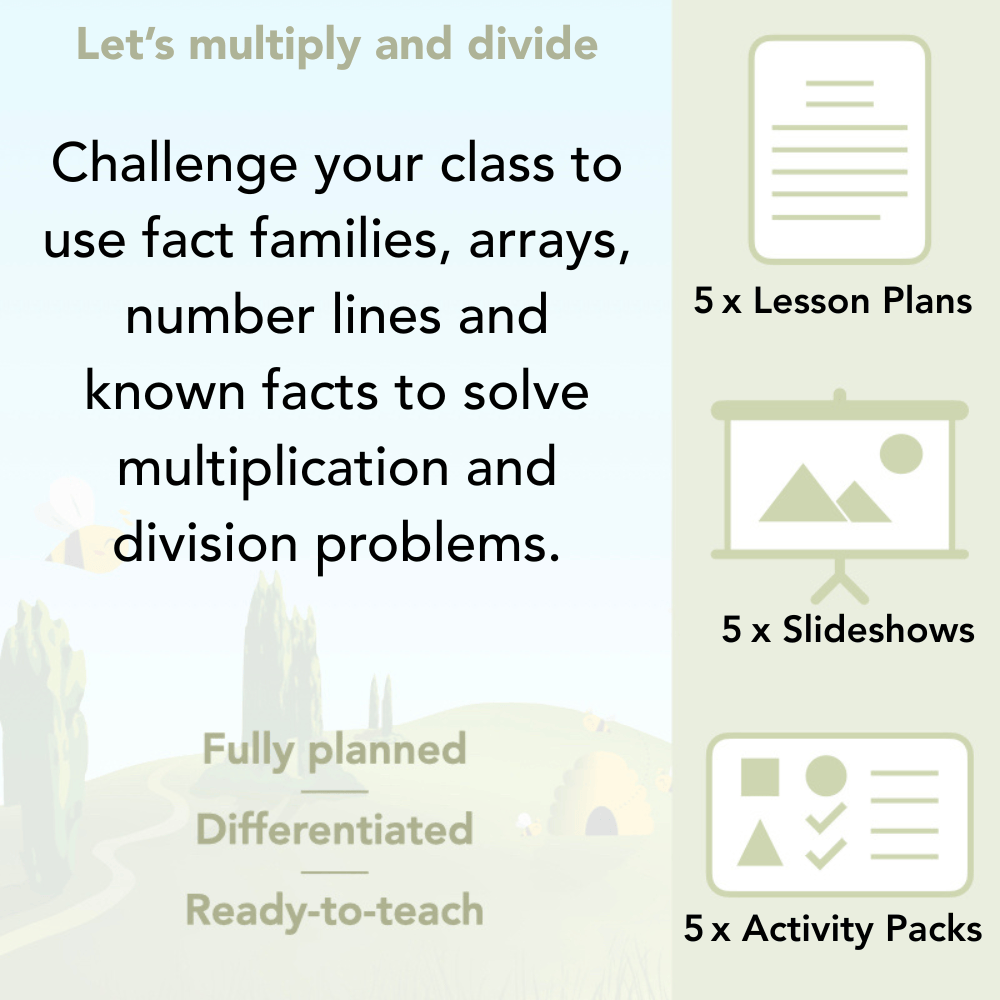PlanBee Let's multiply and divide Year 2 maths planning
