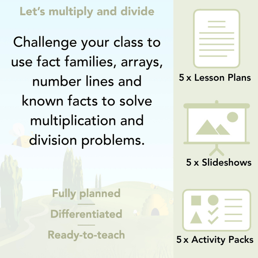PlanBee Let's multiply and divide Year 2 maths planning