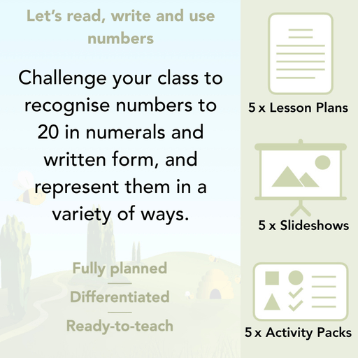 PlanBee Let’s read, write and use numbers Year 1 Maths by PlanBee