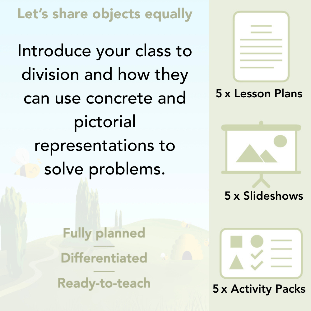 PlanBee Sharing Objects Equally Year 1 Division Lessons by PlanBee