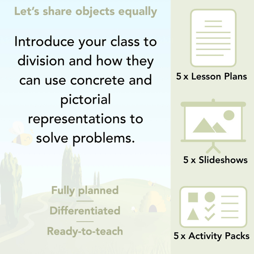 PlanBee Sharing Objects Equally Year 1 Division Lessons by PlanBee