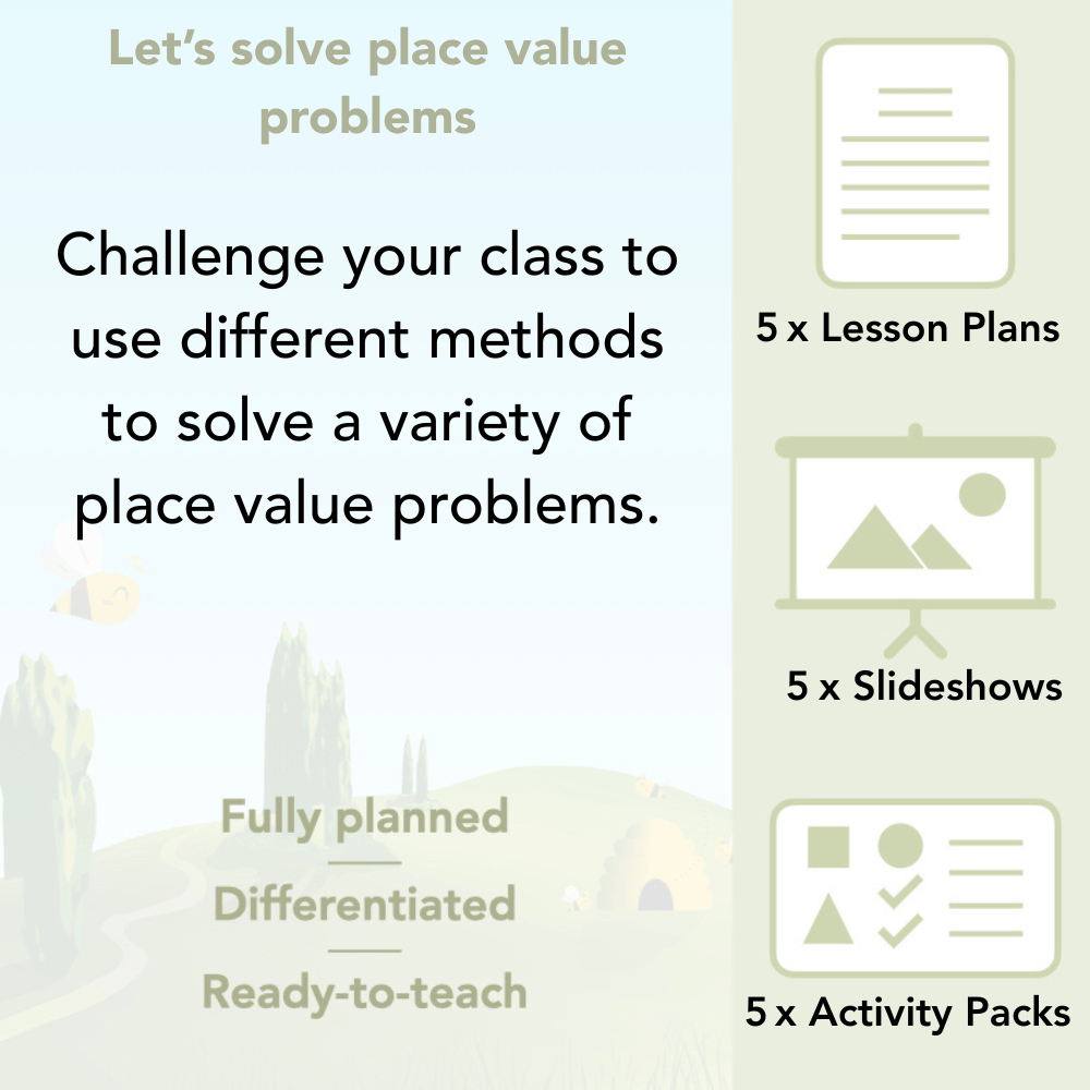 PlanBee Let's Solve Place Value Problems Year 2 Maths by PlanBee