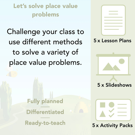 PlanBee Let's Solve Place Value Problems Year 2 Maths by PlanBee