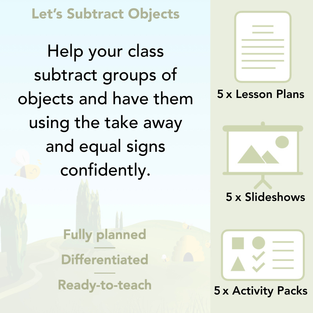 PlanBee Practical Subtraction Year 1 Maths Lesson by PlanBee