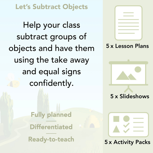 PlanBee Practical Subtraction Year 1 Maths Lesson by PlanBee