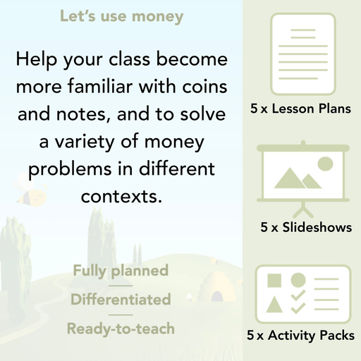 PlanBee Let's use money: Maths money planning for Year 1