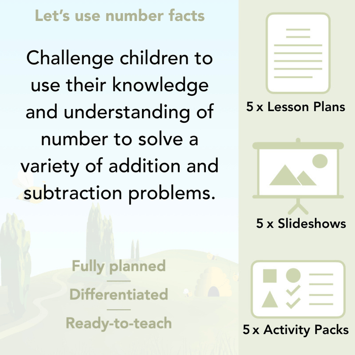 PlanBee Let's use number facts - Year 1 Maths activity pack