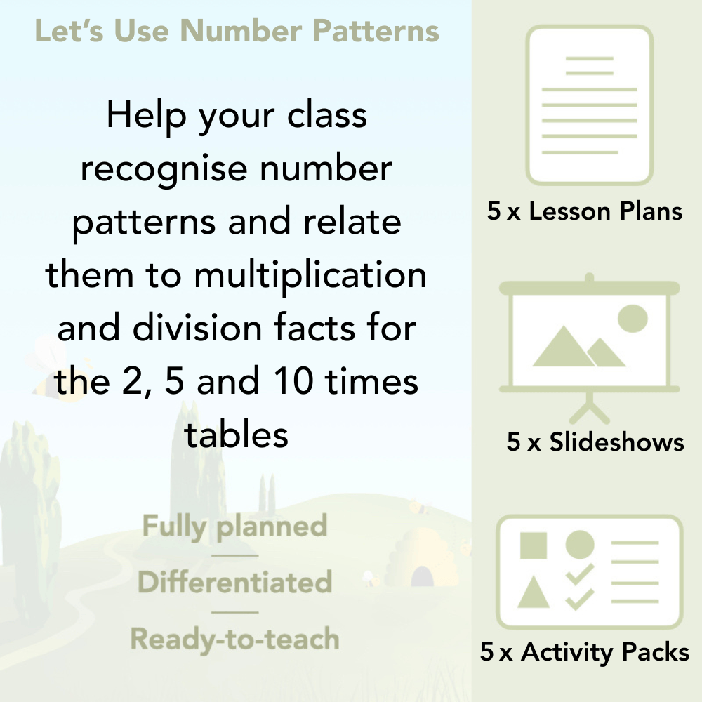 PlanBee Let's use number patterns: Year 2 number sequences