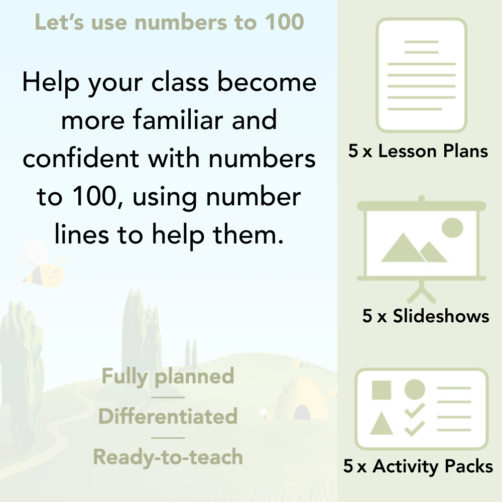 PlanBee Let's use numbers to 100 Year 1 Maths Lessons by PlanBee