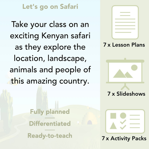 PlanBee Let's go on Safari: Kenya KS1 Geography Lesson Plans