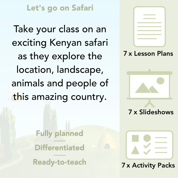 PlanBee Let's go on Safari: Kenya KS1 Geography Lesson Plans