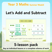 PlanBee Let's Add and Subtract Year 3 Maths Lessons by PlanBee