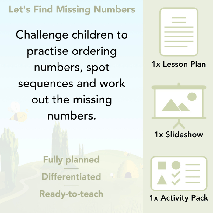 PlanBee Missing Numbers KS1 FREE Year 1 Maths Scheme by PlanBee